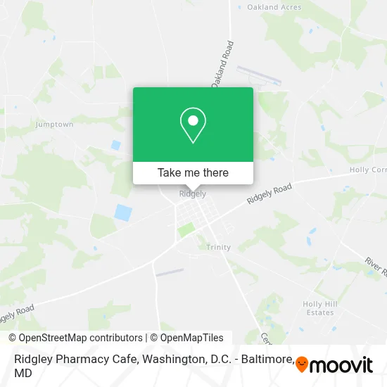 Ridgley Pharmacy Cafe map