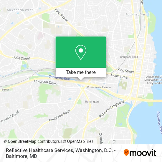 Reflective Healthcare Services map