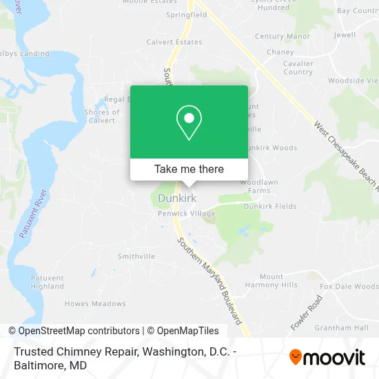 Trusted Chimney Repair map