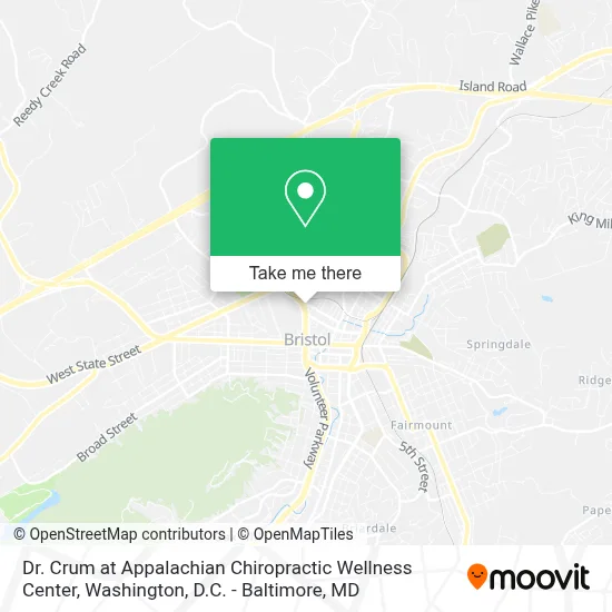 Dr. Crum at Appalachian Chiropractic Wellness Center map
