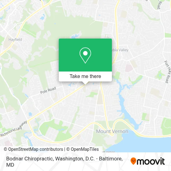 Bodnar Chiropractic map