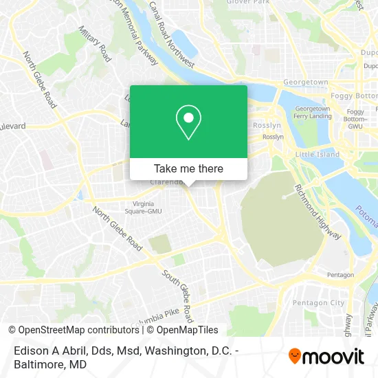 Edison A Abril, Dds, Msd map
