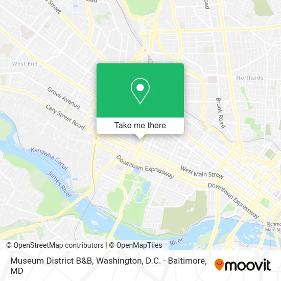 Museum District B&B map
