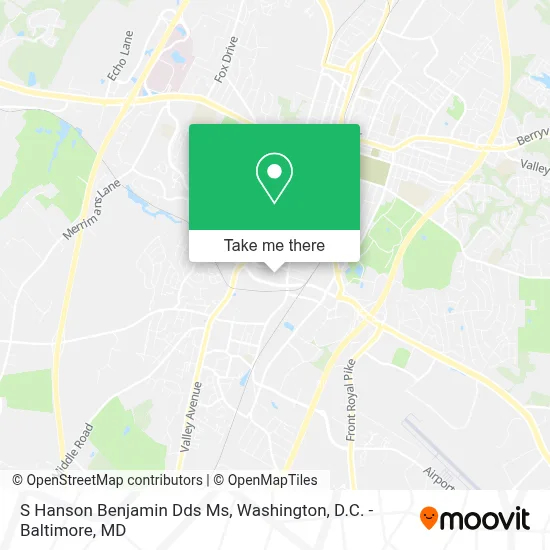 S Hanson Benjamin Dds Ms map