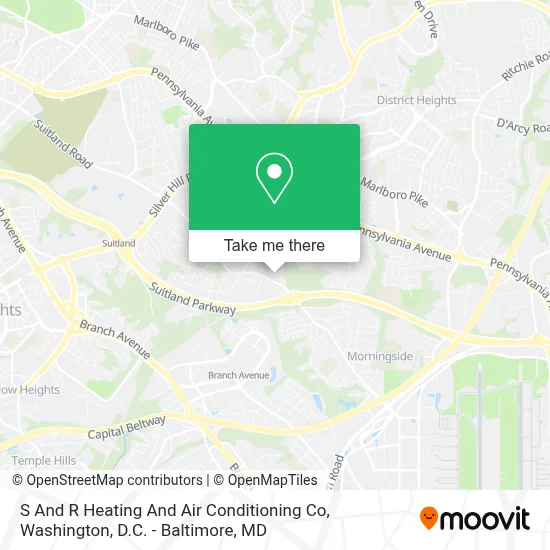 S And R Heating And Air Conditioning Co map
