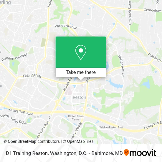 D1 Training Reston map