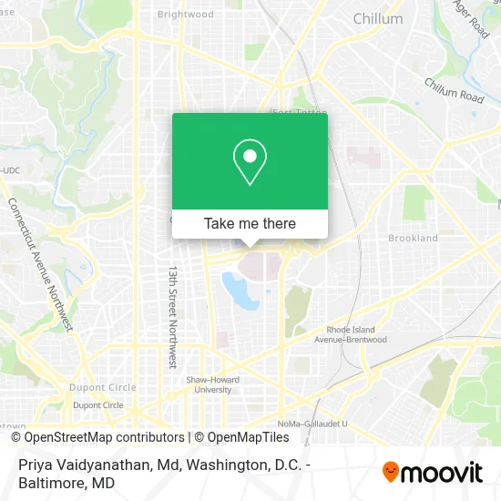 Priya Vaidyanathan, Md map