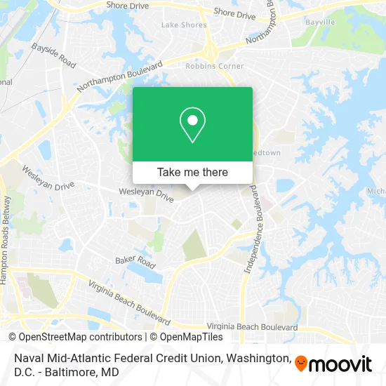 Naval Mid-Atlantic Federal Credit Union map
