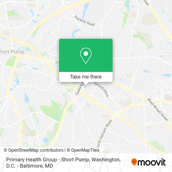 Primary Health Group - Short Pump map