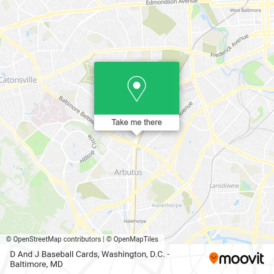 D And J Baseball Cards map