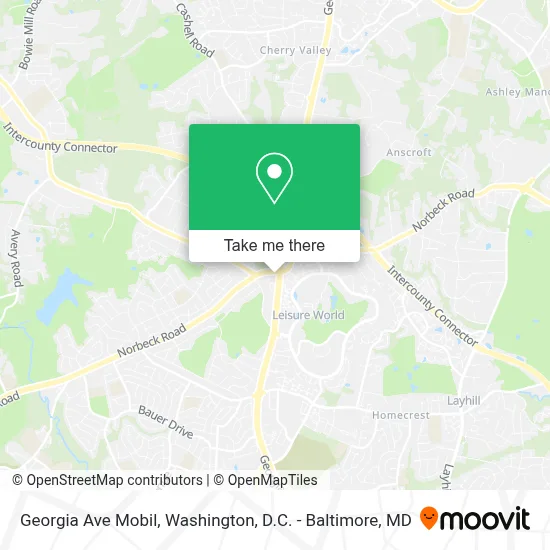 Georgia Ave Mobil map