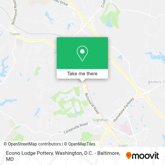 Econo Lodge Pottery map