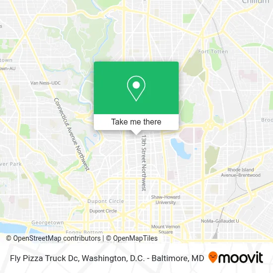 Fly Pizza Truck Dc map