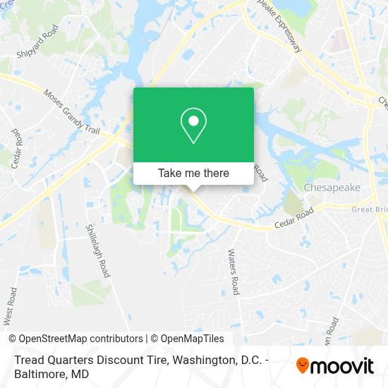 Tread Quarters Discount Tire map