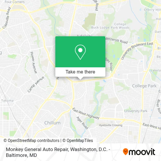 Monkey General Auto Repair map