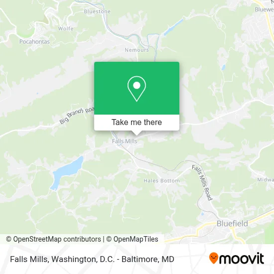 Falls Mills map