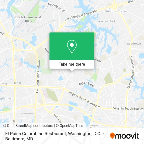 El Paisa Colombian Restaurant map