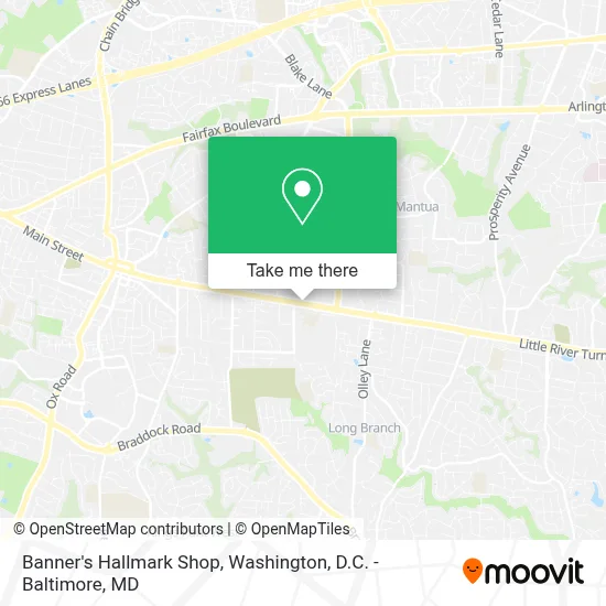 Banner's Hallmark Shop map