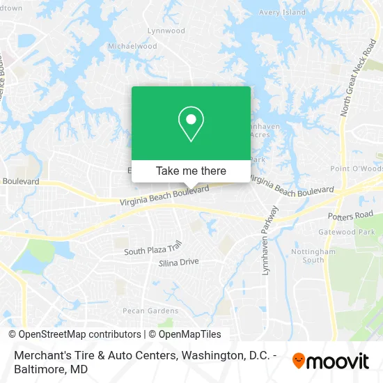Merchant's Tire & Auto Centers map