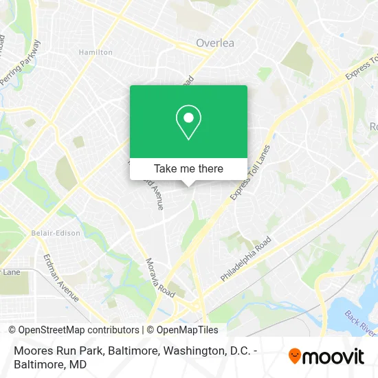 Moores Run Park, Baltimore map