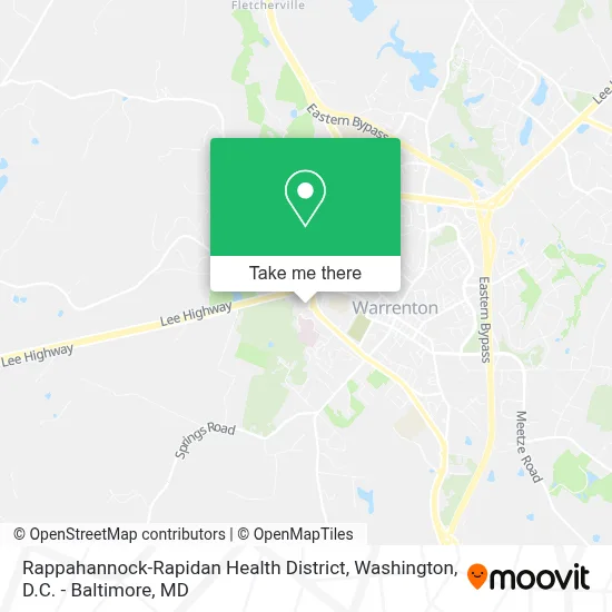 Rappahannock-Rapidan Health District map