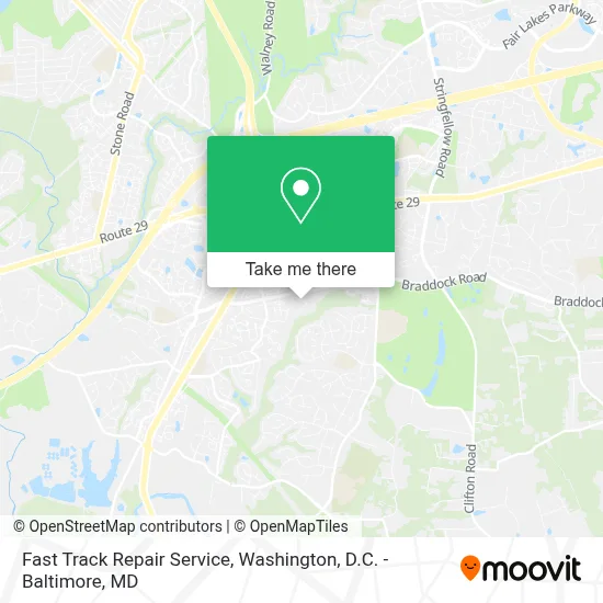 Fast Track Repair Service map