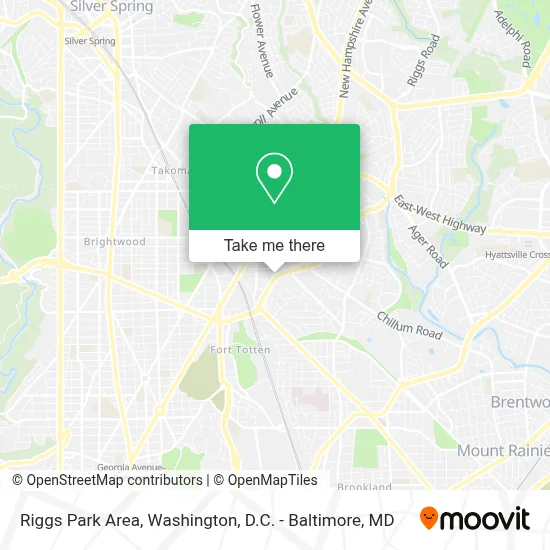 Riggs Park Area map
