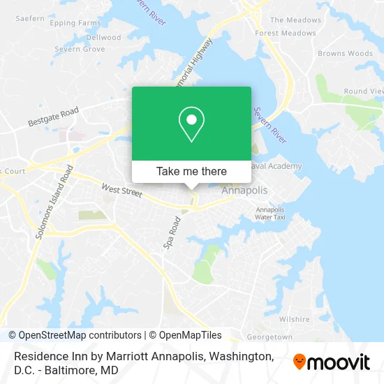 Residence Inn by Marriott Annapolis map