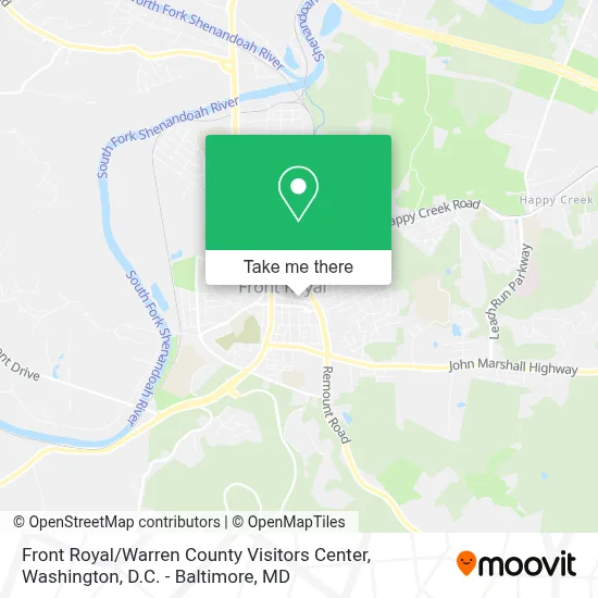 Front Royal / Warren County Visitors Center map
