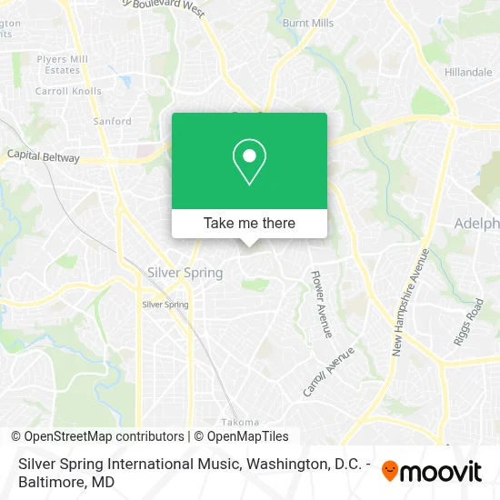 Silver Spring International Music map