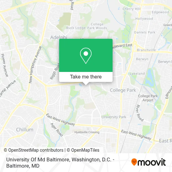 University Of Md Baltimore map