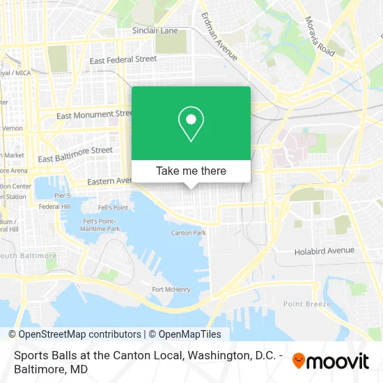 Sports Balls at the Canton Local map