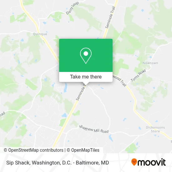 Sip Shack map