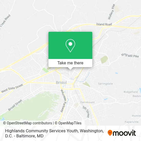 Highlands Community Services Youth map