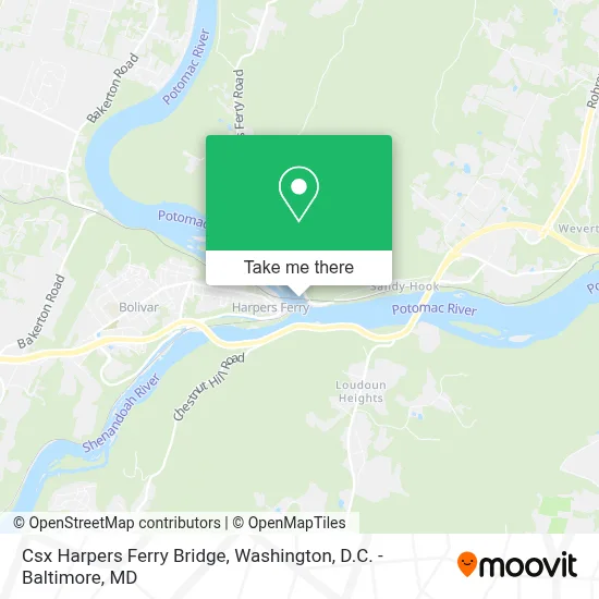 Csx Harpers Ferry Bridge map