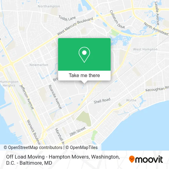 Off Load Moving - Hampton Movers map