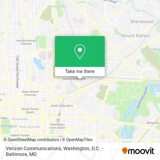 Verizon Communications map