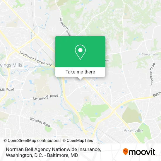 Norman Bell Agency Nationwide Insurance map