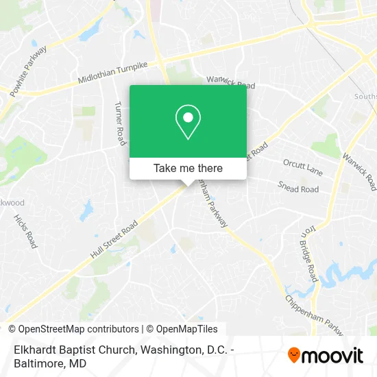 Elkhardt Baptist Church map