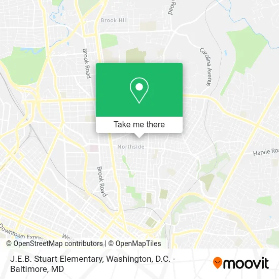 J.E.B. Stuart Elementary map