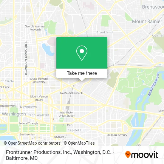 Frontrunner Productions, Inc. map
