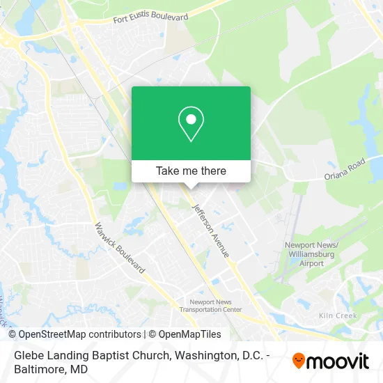 Glebe Landing Baptist Church map