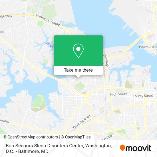 Bon Secours Sleep Disorders Center map