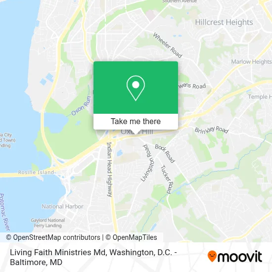 Living Faith Ministries Md map