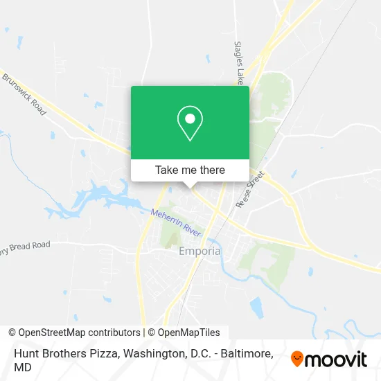 Hunt Brothers Pizza map