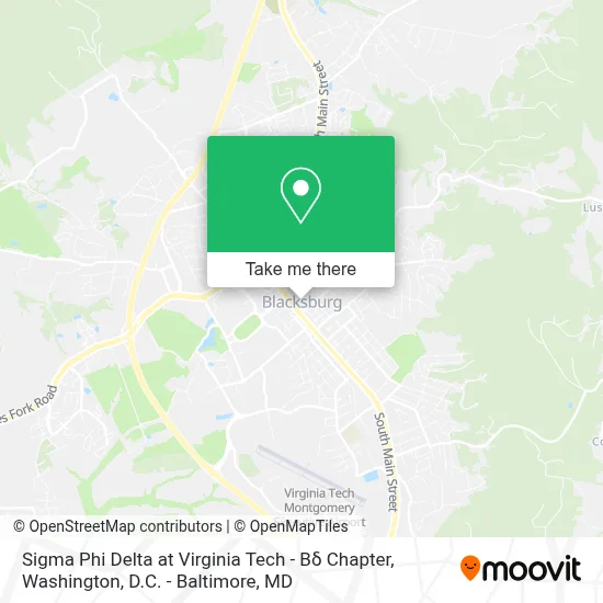 Sigma Phi Delta at Virginia Tech - Bδ Chapter map