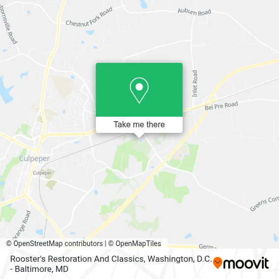 Rooster's Restoration And Classics map