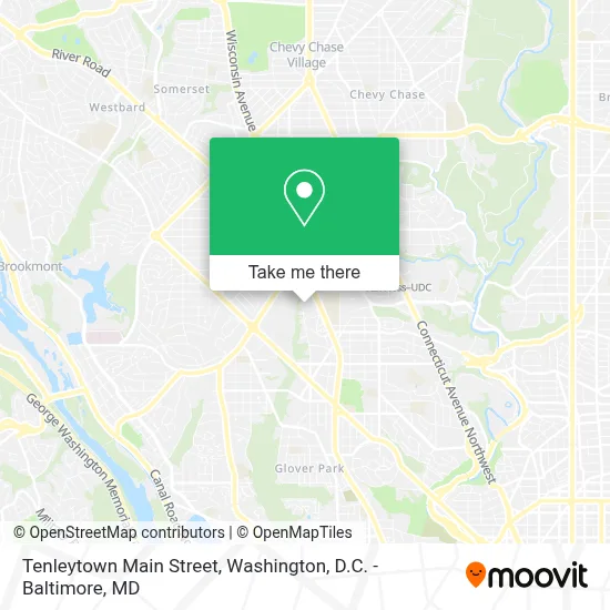 Tenleytown Main Street map