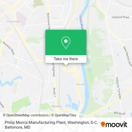 Philip Morris Manufacturing Plant map