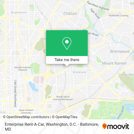 Enterprise Rent-A-Car map